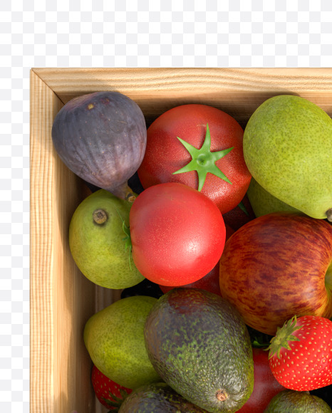 Fruit P from Fresh fruits alphabet on Yellow Images Creative Fonts - S81774