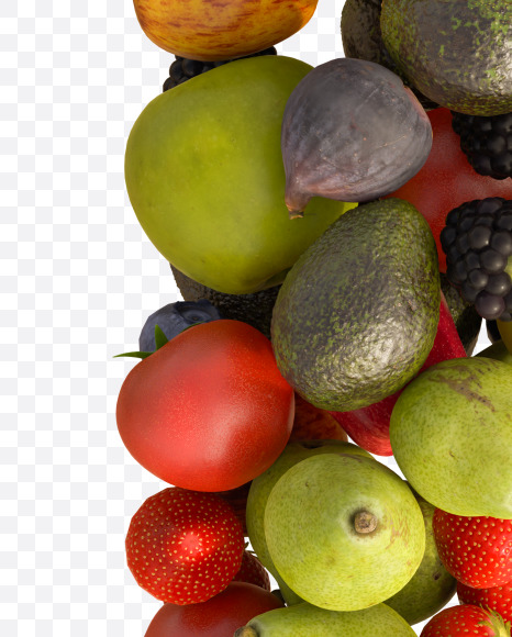 Fruit_E from Fresh fruits alphabet on Yellow Images Creative Fonts - S81727