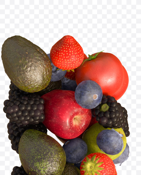 Fruit_U from Fresh fruits alphabet on Yellow Images Creative Fonts - S81743