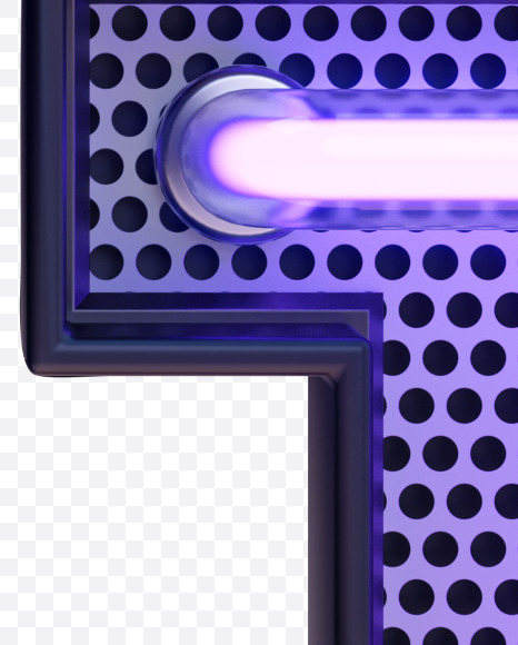 Letter G from Neon font on Yellow Images Creative Fonts - S81904