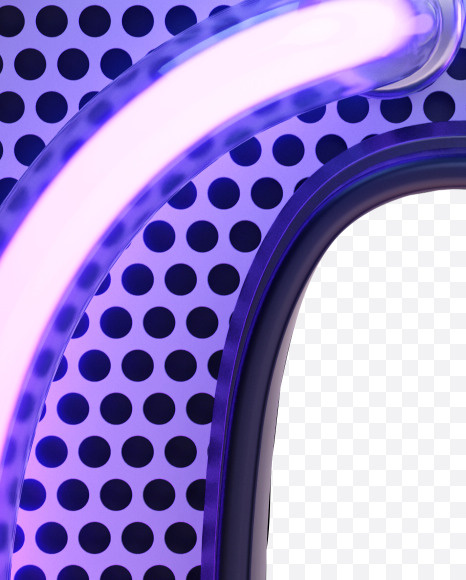 8 from Neon font on Yellow Images Creative Fonts - S81932