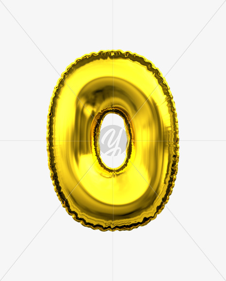 Golden baloon numbers - Creative Fonts