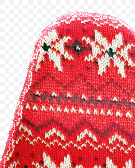 Letter A from Knitted Christmas Fabric Alphabet on Yellow Images Creative Fonts - S82118