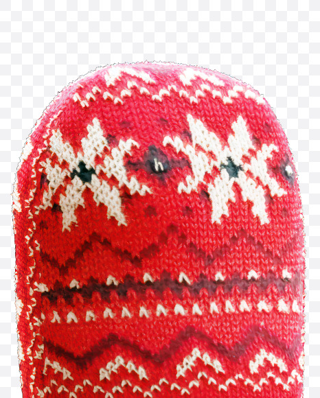 Letter L from Knitted Christmas Fabric Alphabet on Yellow Images Creative Fonts - S82129