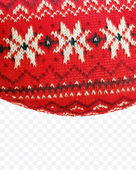 Letter C from Knitted Christmas Fabric Alphabet on Yellow Images Creative Fonts - S82120