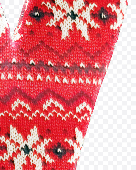 Letter Y from Knitted Christmas Fabric Alphabet on Yellow Images Creative Fonts - S82142