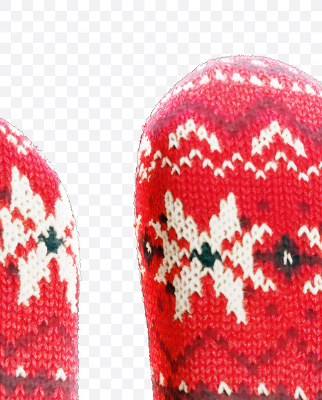 4 from Knitted Christmas Fabric Alphabet on Yellow Images Creative Fonts - S82148