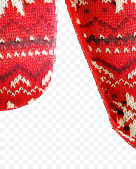 Letter R from Knitted Christmas Fabric Alphabet on Yellow Images Creative Fonts - S82135