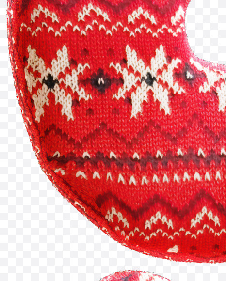 9 from Knitted Christmas Fabric Alphabet on Yellow Images Creative Fonts - S82153