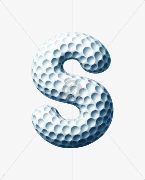 Letter S from Golf Doodle Alphabet on Yellow Images Creative Fonts - S82462