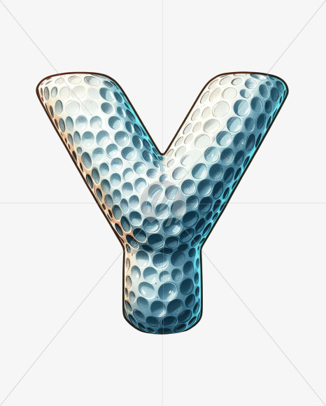 Letter Y from Golf Doodle Alphabet on Yellow Images Creative Fonts - S82468