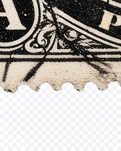 Letter A from Vintage postage stamp alphabet on Yellow Images Creative Fonts - S82481