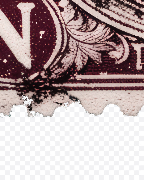 Letter N from Vintage postage stamp alphabet on Yellow Images Creative Fonts - S82494