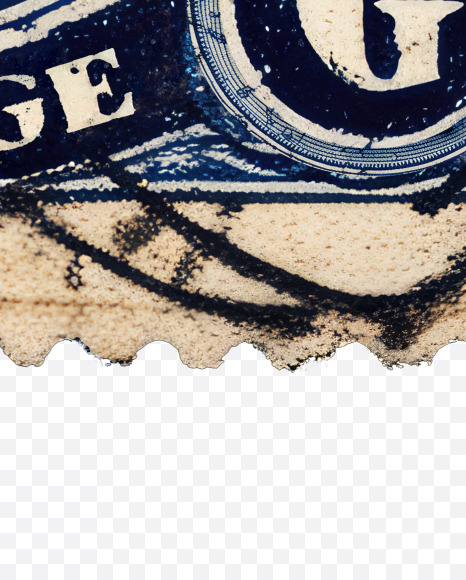 Letter G from Vintage postage stamp alphabet on Yellow Images Creative Fonts - S82487