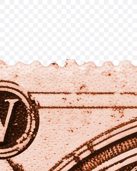 Letter V from Vintage postage stamp alphabet on Yellow Images Creative Fonts - S82502