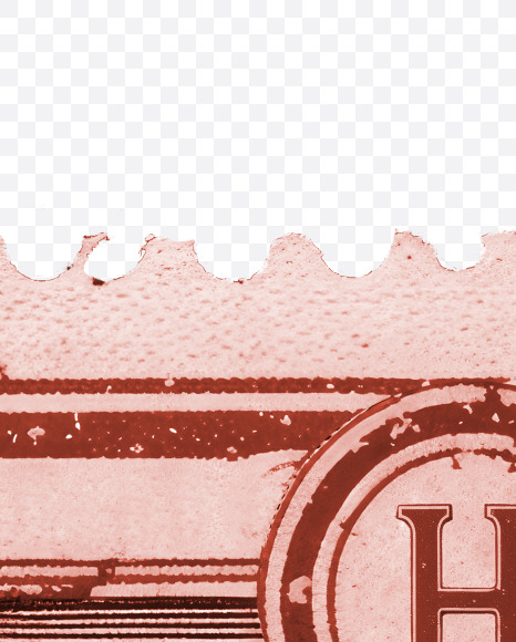 Letter H from Vintage postage stamp alphabet on Yellow Images Creative Fonts - S82488