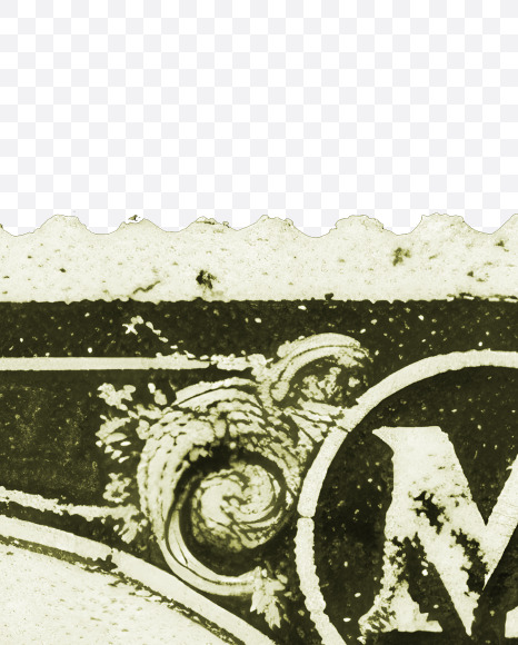 Letter M from Vintage postage stamp alphabet on Yellow Images Creative Fonts - S82493