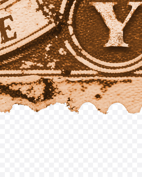 Letter Y from Vintage postage stamp alphabet on Yellow Images Creative Fonts - S82505