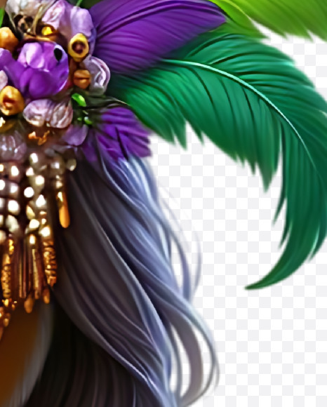 Letter H from Mardi Grass Alphabet on Yellow Images Creative Fonts - S82775