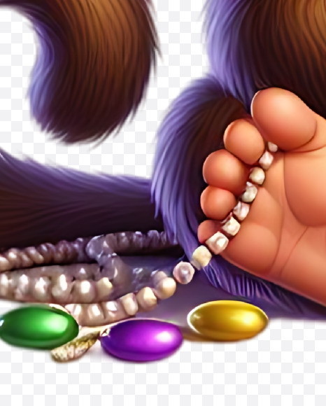 Letter M from Mardi Grass Alphabet on Yellow Images Creative Fonts - S82769