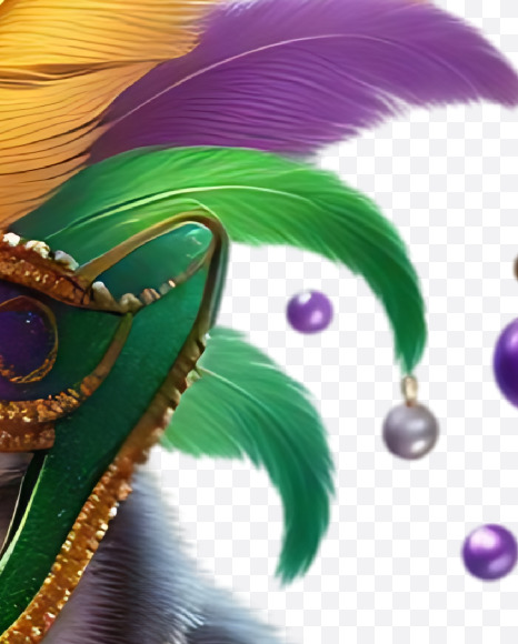 Letter Q from Mardi Grass Alphabet on Yellow Images Creative Fonts - S82767