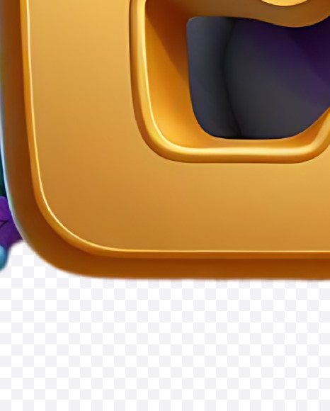 Letter E from Mardi Grass Alphabet on Yellow Images Creative Fonts - S82780