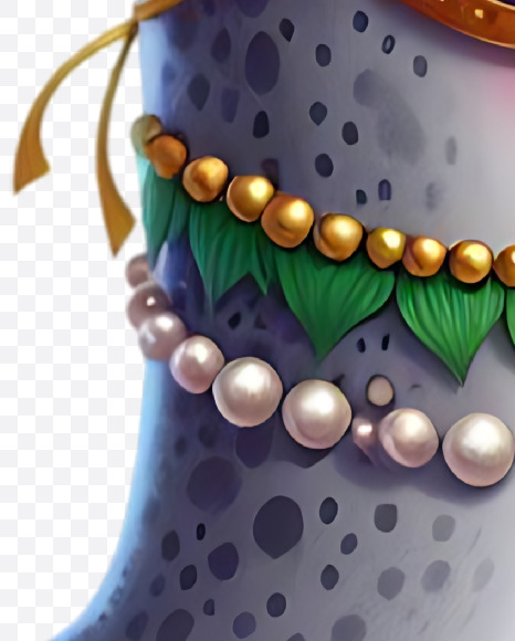 Letter N from Mardi Grass Alphabet on Yellow Images Creative Fonts - S82770