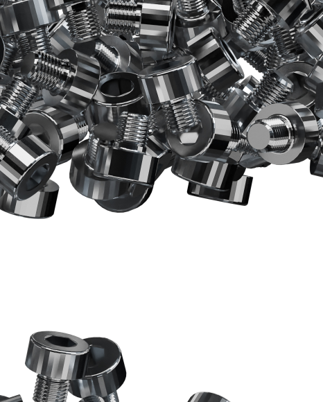 0032 from Alphabet steel bolts on Yellow Images Creative Fonts - S83521