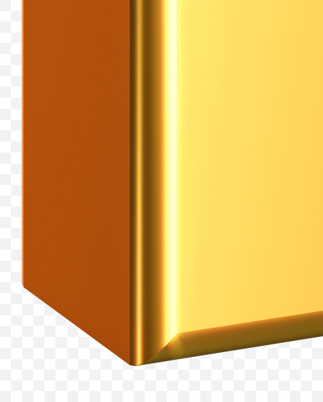 Letter N from Golden font. on Yellow Images Creative Fonts - S83842