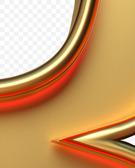 3 from Golden retro font. on Yellow Images Creative Fonts - S84029