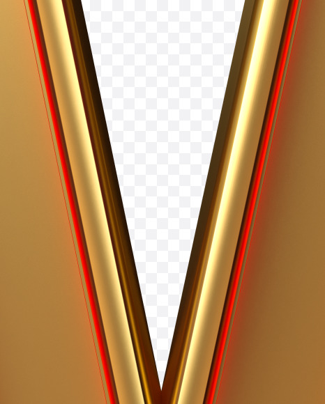 Letter M from Golden retro font. on Yellow Images Creative Fonts - S84048