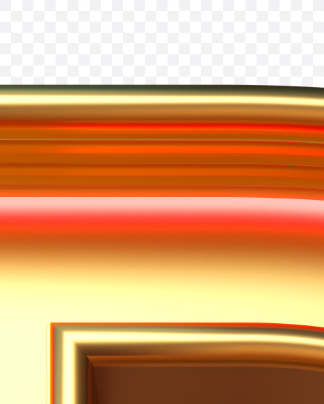 Letter R from Golden retro font. on Yellow Images Creative Fonts - S84053
