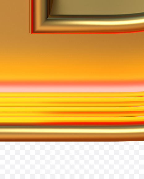 Letter D from Golden retro font. on Yellow Images Creative Fonts - S84039
