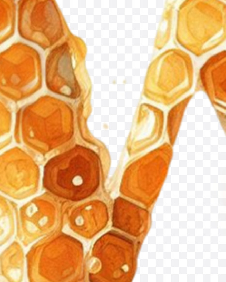 PNG-23 from Honeycomb Alphabet on Yellow Images Creative Fonts - S84177