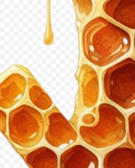 PNG-17 from Honeycomb Alphabet on Yellow Images Creative Fonts - S84171