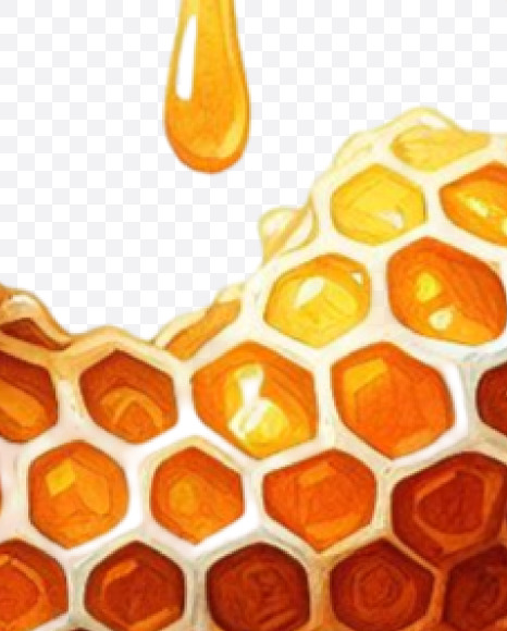 PNG-03 from Honeycomb Alphabet on Yellow Images Creative Fonts - S84181