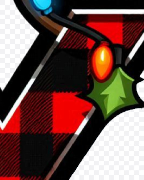 Letter Y from Christmas Alphabet on Yellow Images Creative Fonts - S84192