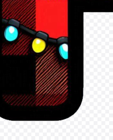 Letter H from Christmas Alphabet on Yellow Images Creative Fonts - S84215