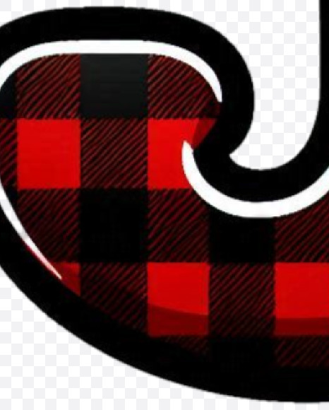 Letter J from Christmas Alphabet on Yellow Images Creative Fonts - S84217