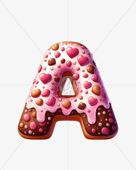 Valentine Donut Alphabet - Food