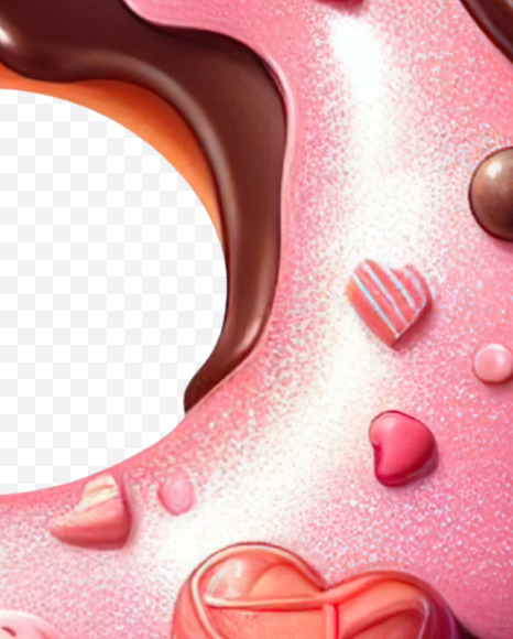 5 from Valentine Donut Alphabet on Yellow Images Creative Fonts - S84244