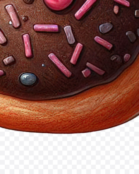 Letter F from Valentine Donut Alphabet on Yellow Images Creative Fonts - S84252
