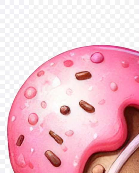 Letter Y from Valentine Donut Alphabet on Yellow Images Creative Fonts - S84243