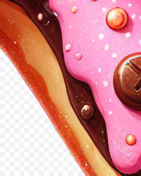 Letter N from Valentine Donut Alphabet on Yellow Images Creative Fonts - S84231