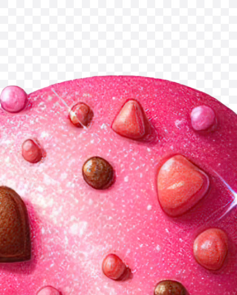 4 from Valentine Donut Alphabet on Yellow Images Creative Fonts - S84229