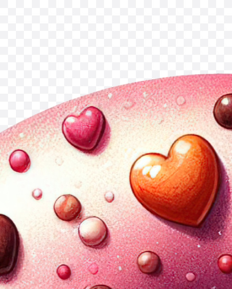 3 from Valentine Donut Alphabet on Yellow Images Creative Fonts - S84222