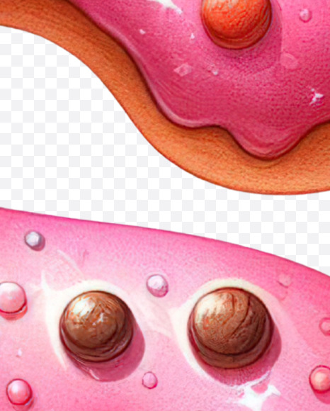 Letter S from Valentine Donut Alphabet on Yellow Images Creative Fonts - S84225