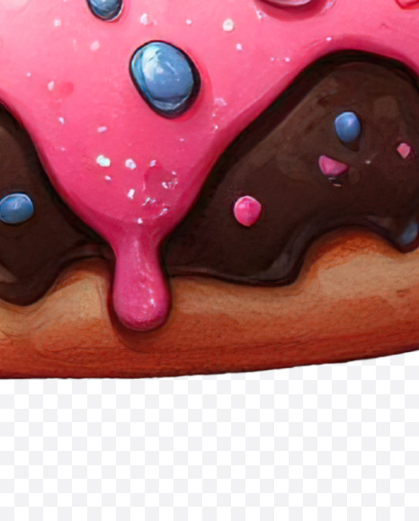 2 from Valentine Donut Alphabet on Yellow Images Creative Fonts - S84249