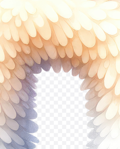 Letter D from Easter Watercolor Alphabet Bunny Ears on Yellow Images Creative Fonts - S84312