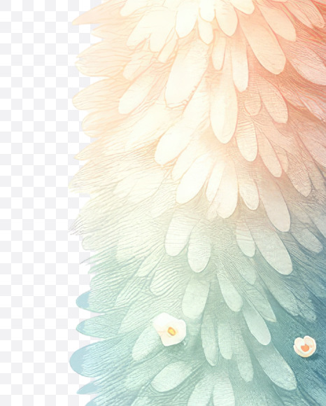 Letter U from Easter Watercolor Alphabet Bunny Ears on Yellow Images Creative Fonts - S84297